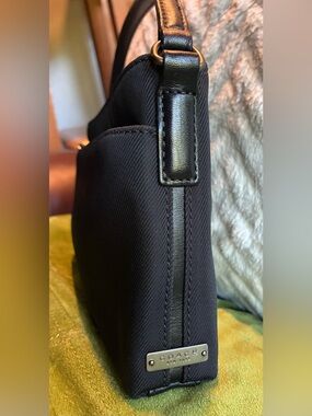 Vintage Coach Black Twill Handbag